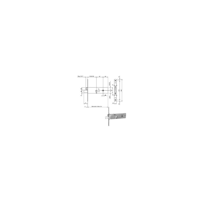 SERRATURA INFILARE FASCE ALL F22 E100 961120 ISEO