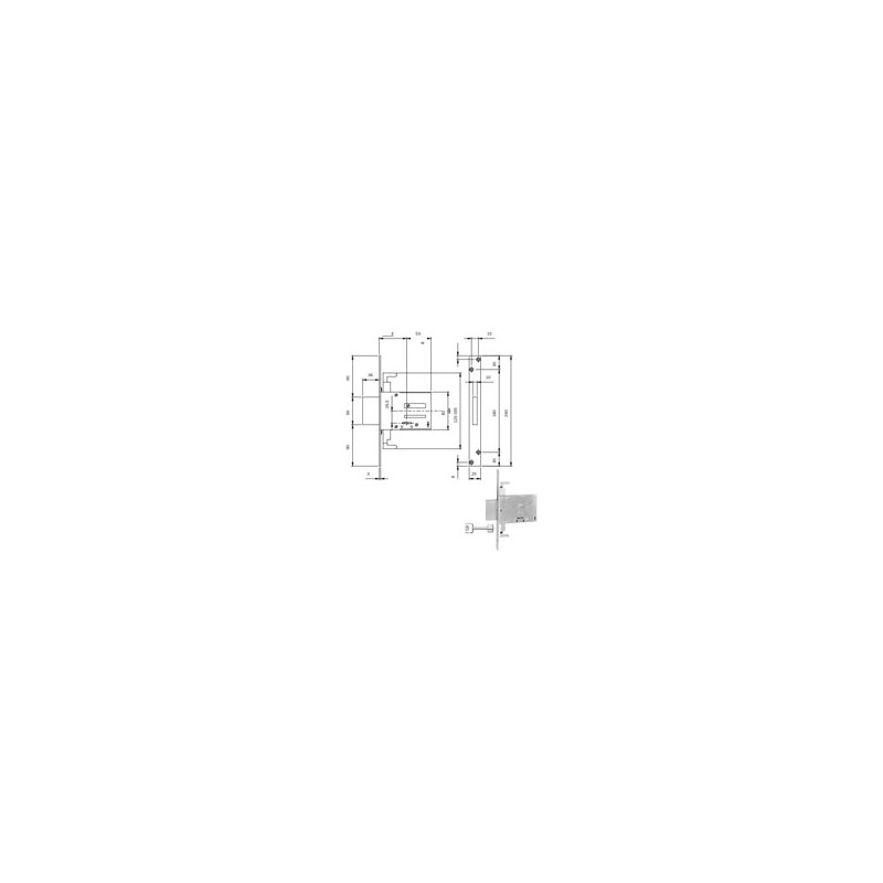 SERRATURA INFILARE FERRO DM E70 KA  663704N.K ISEO