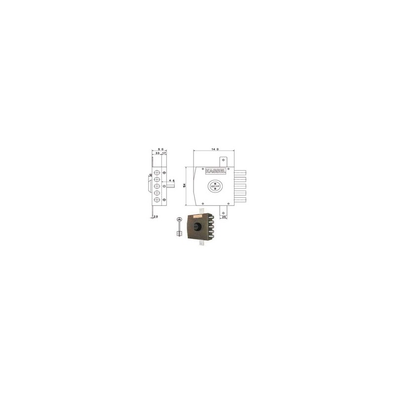 SERRATURA SIC.TRIPLICE DX DM 1301 KASSEL
