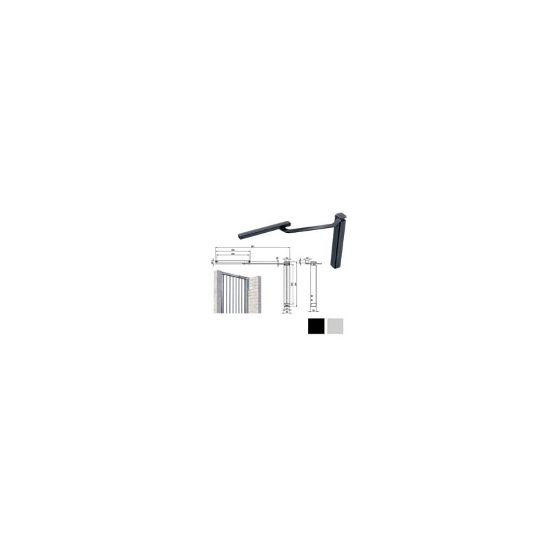CHIUDICANCELLO VERTIC.DX ARGENTO DC630G ASSA ABLOY