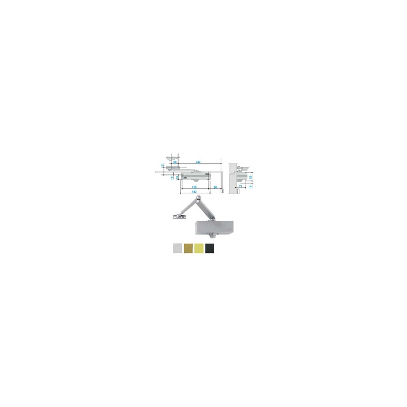 CHIUDIPORTA AERODINAMICO 564 ORO ME6409 MAB