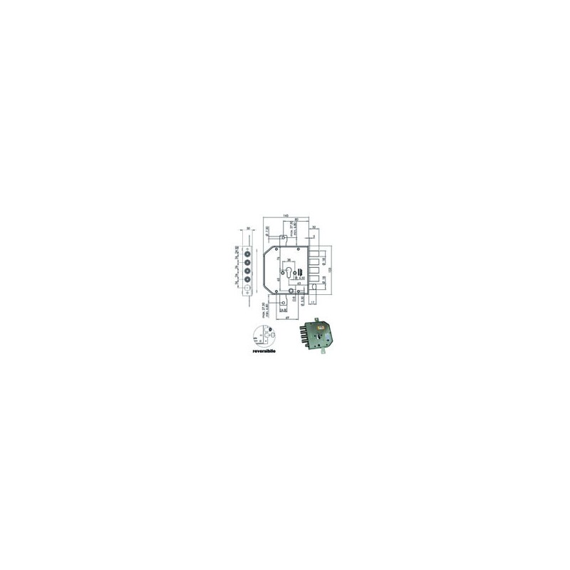 SERRATURA SIC.TRIPLICE SX CIL. E63 AP954+9 MOIA