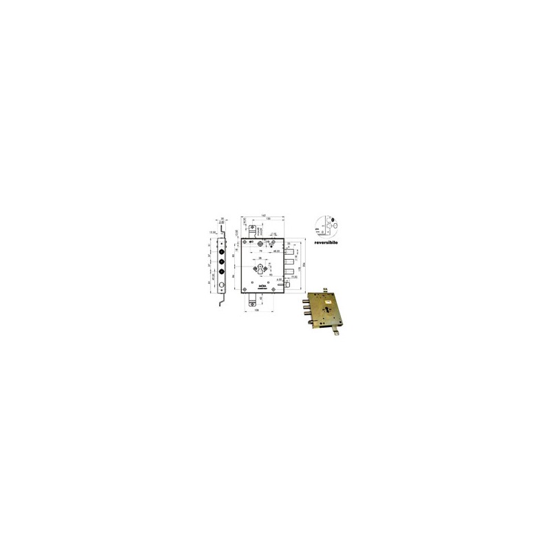 SERRATURA SIC.TRIPLICE DX CIL.E89 RMGA664/373 MOIA