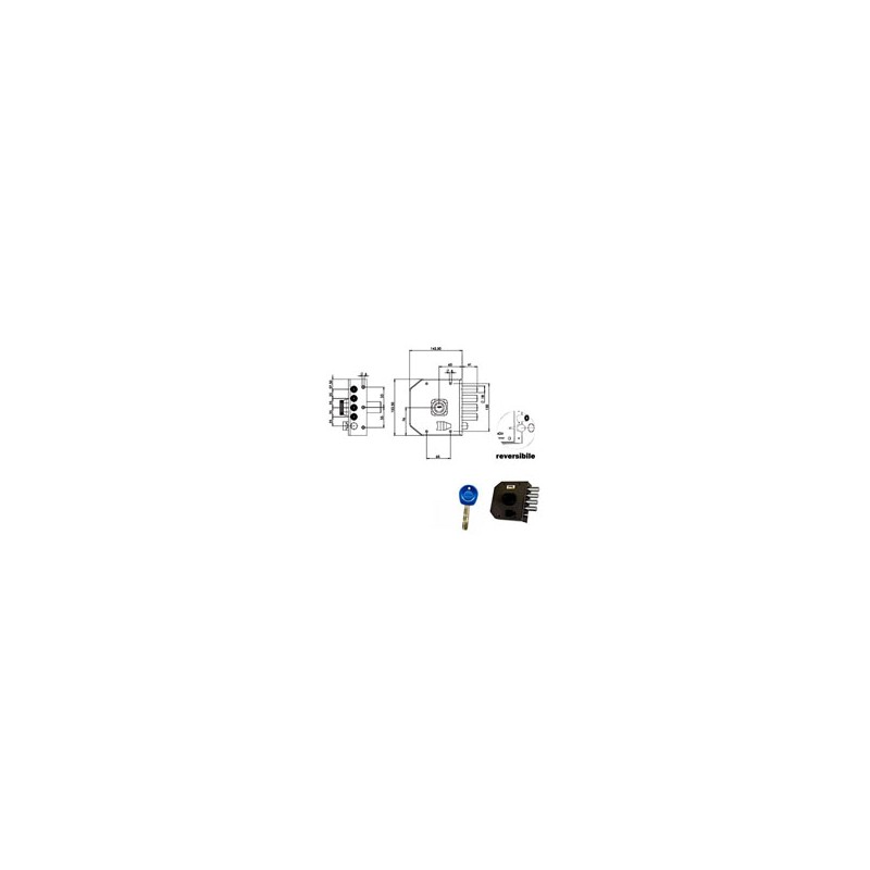 SERRATURA SIC.SEMPLICE SX POMPA JM422 MOIA