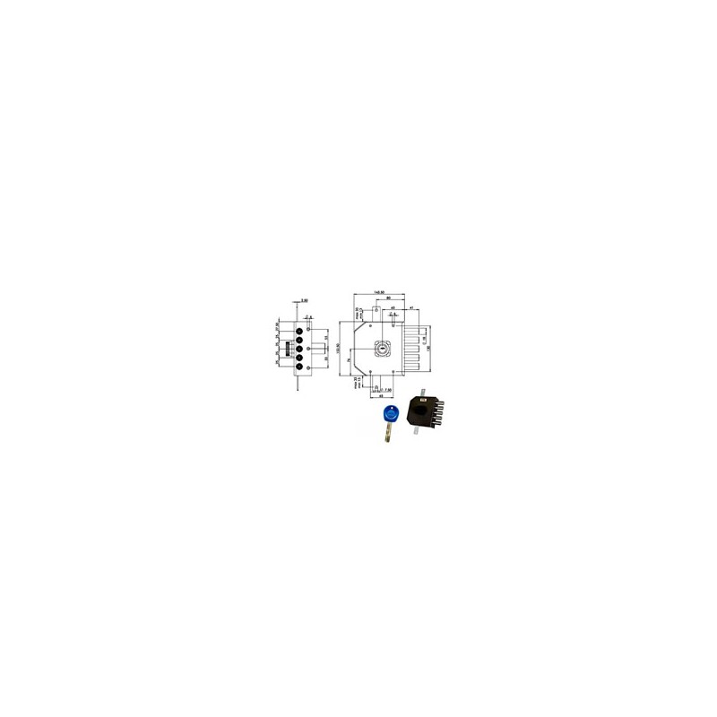 SERRATURA SIC.TRIPLICE DX POMPA JM423 MOIA
