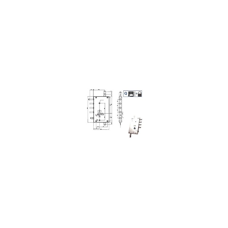 SERRATURA SIC.TRIPLICE SX SCR 110 85461 MOTTURA