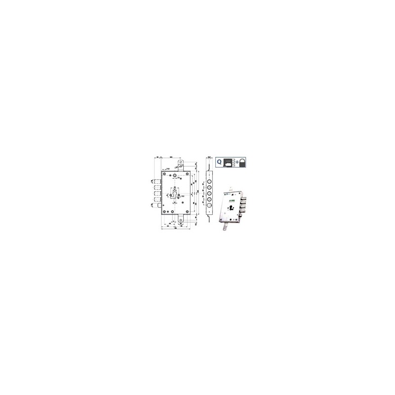 SERRATURA SIC.TRIPLICE SX int 28 85571 MOTTURA