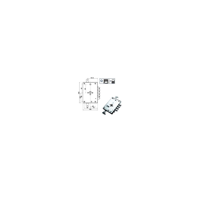 SERRATURA SIC.TRIPLICE SX 89371 MOTTURA