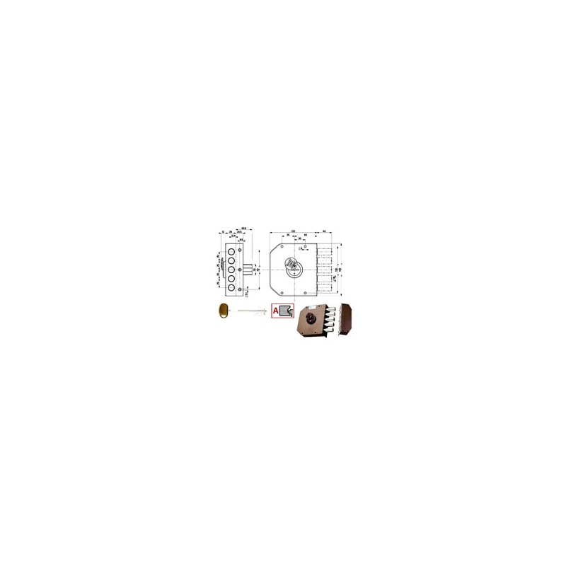 SERRATURA SIC.SEMPLICE DX DM 20500 MOTTURA