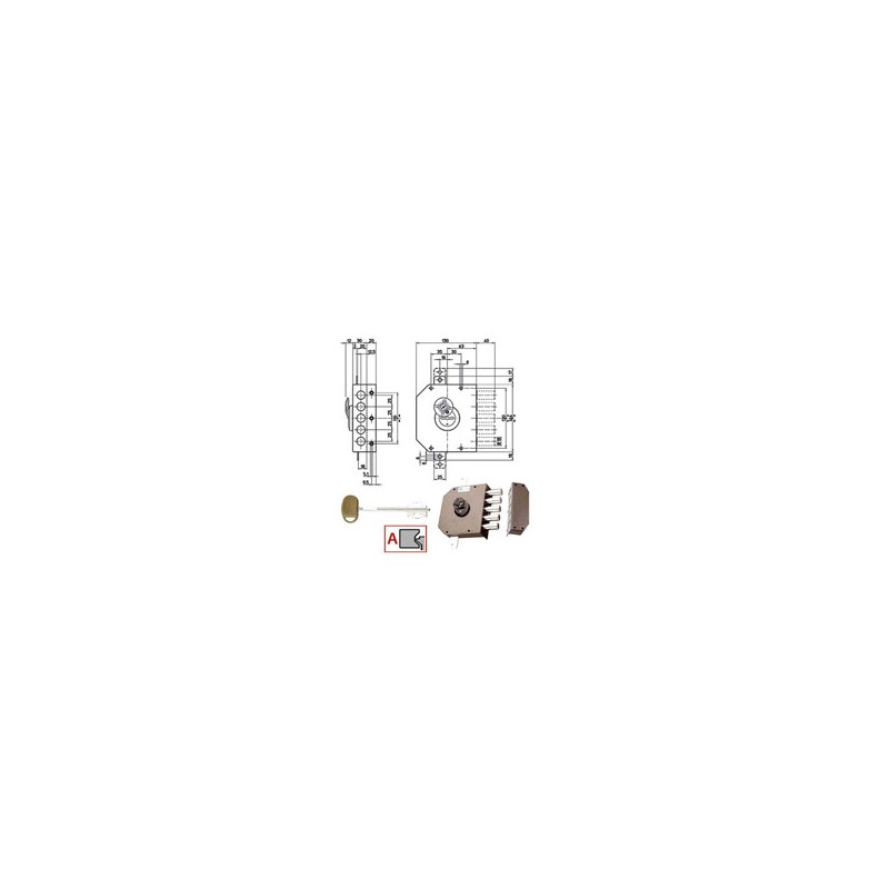 SERRATURA SIC.TRIPLICE SX DM         20520 MOTTURA