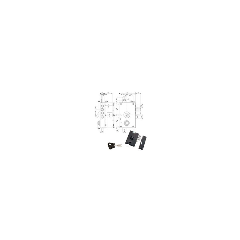 SERRATURA SIC.TRIPLICE DX POMPA 30030 MOTTURA