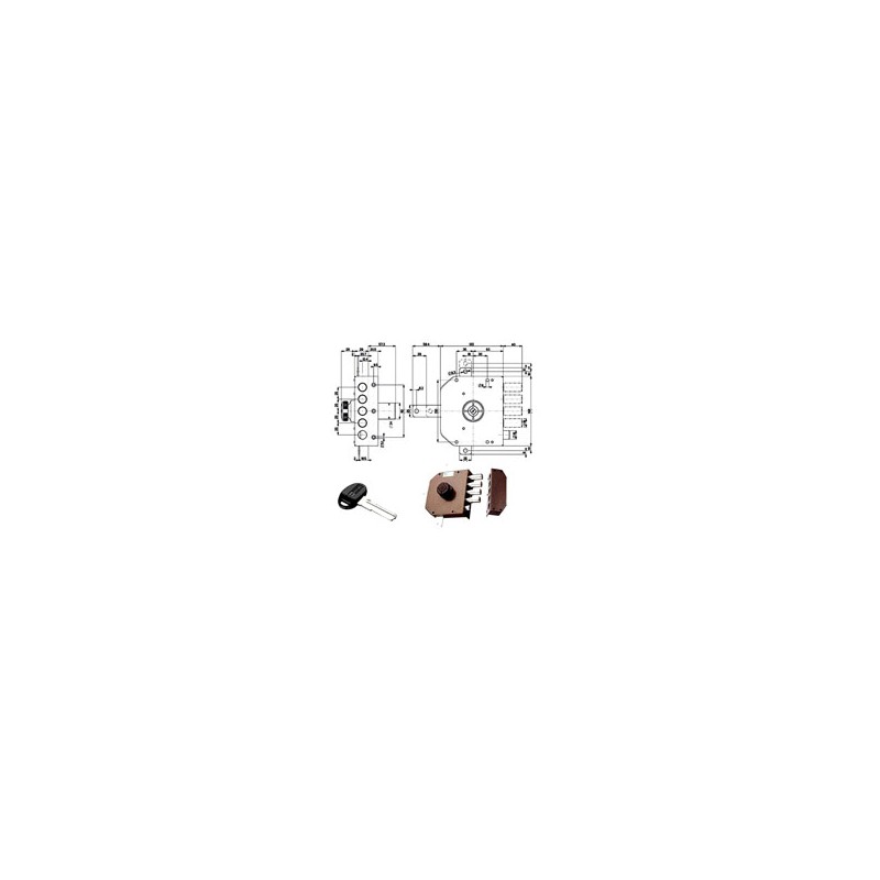 SERRATURA SIC.QUINTUPL.SX POMPA SCR. 30651 MOTTURA