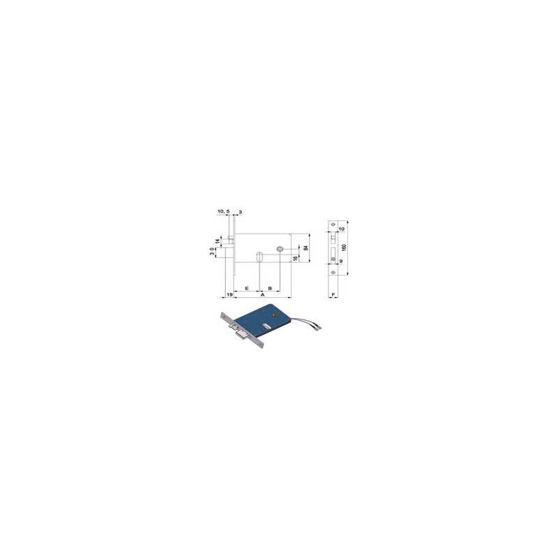 ELETTROSERRATURA INF.FASCE ALL E60 DX     378 OMEC