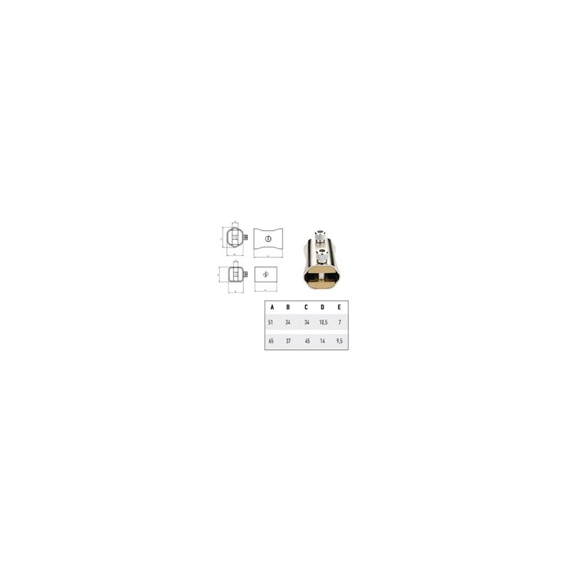 LUCCHETTO OTTONE BLOCCA CATENA mm 65 POTENT