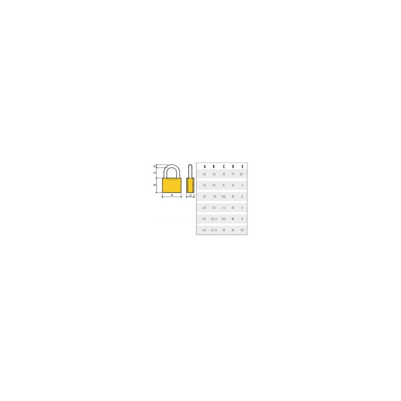 LUCCHETTO OTTONE mm 30 KA POTENT