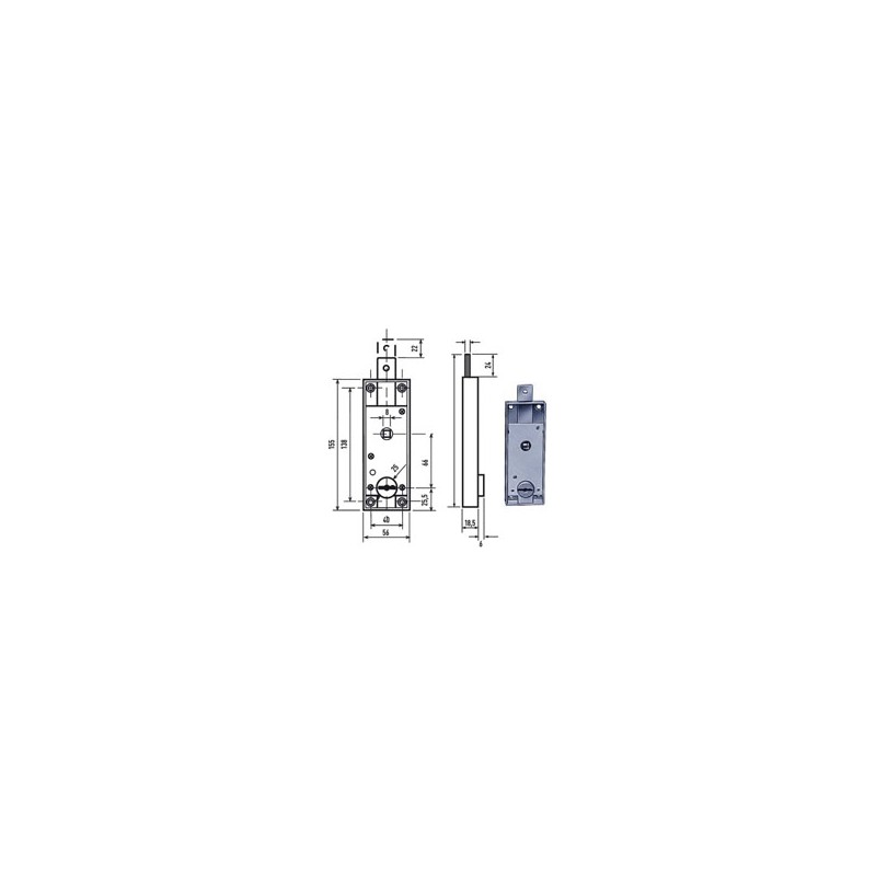 SERRATURA BASCULE DM C/Q 1640 POTENT