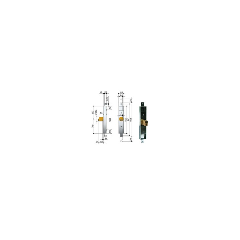 SERRATURA SERRANDE 2 CH.VER.DIR 6601 PREFER