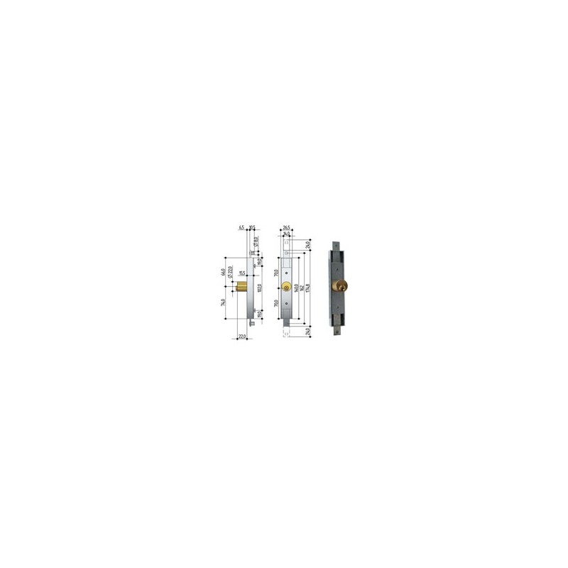 SERRATURA SERRANDE 2 CH.VER.DIR 6602 PREFER