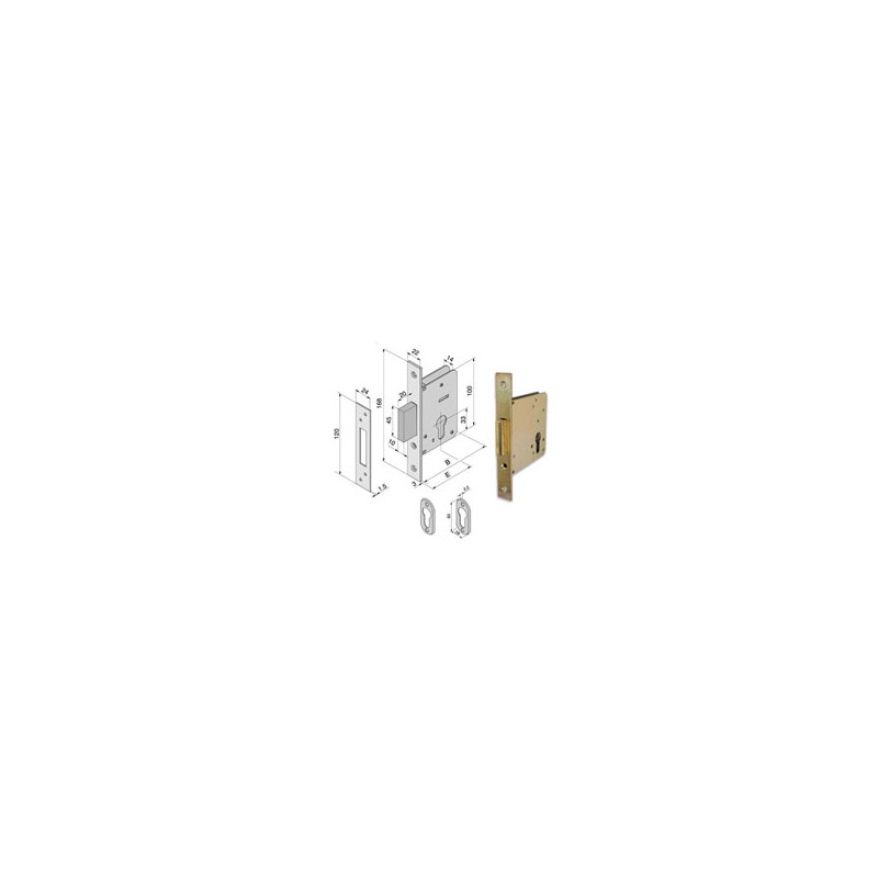 SERRATURA INF.LEGNO 020.45.00.0 WELKA