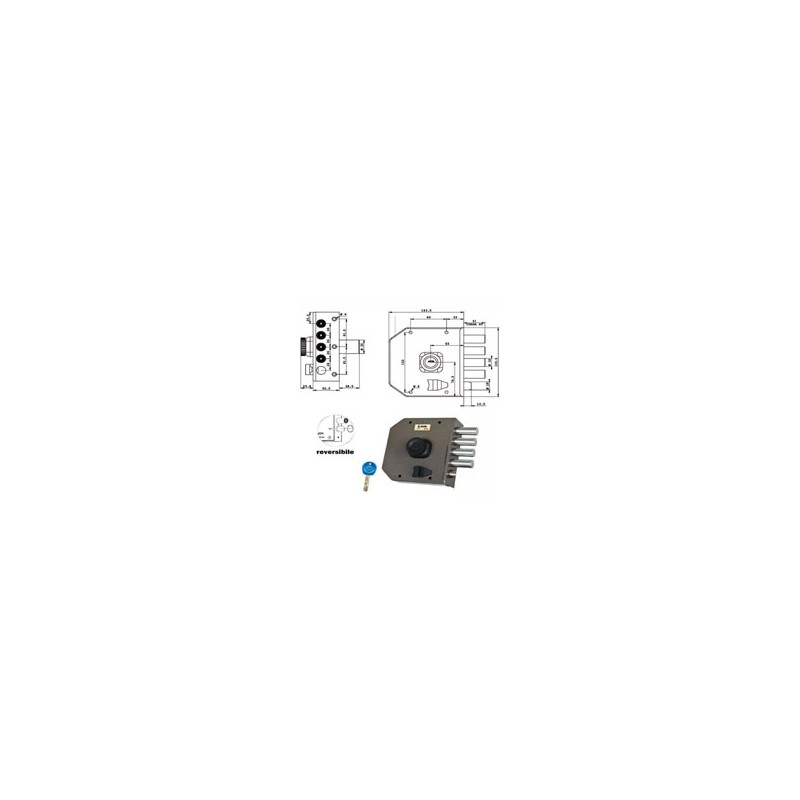 SERRATURA SIC.SEMPLICE DX POMPA JA422 MOIA