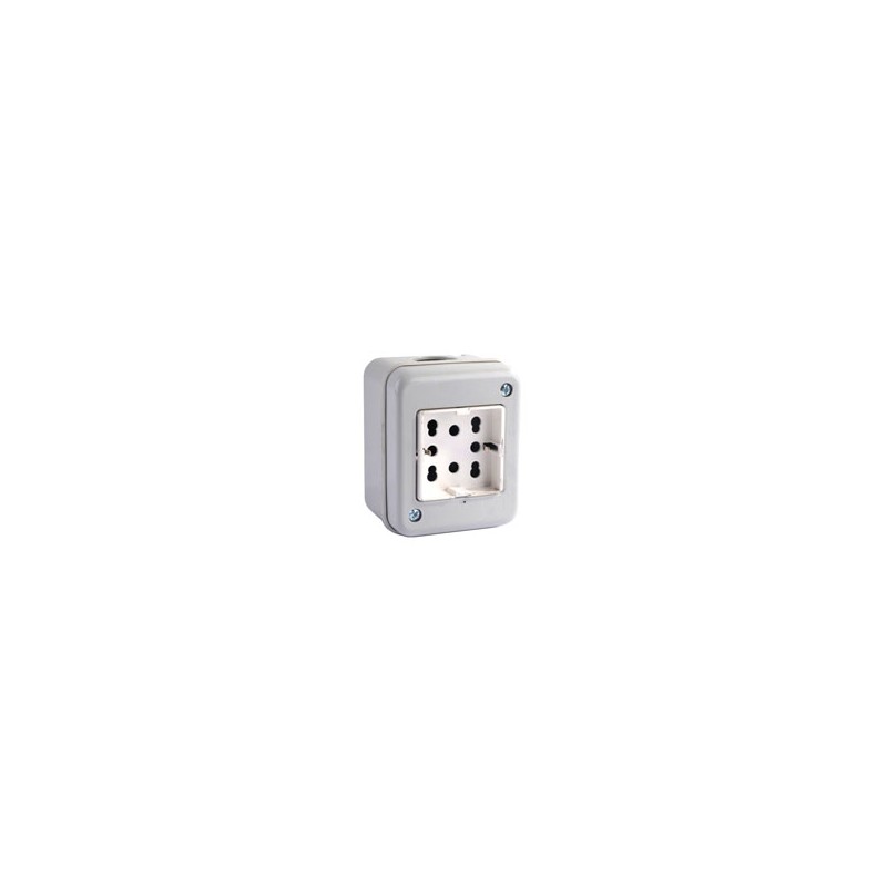 PRESA BIPASSO+SCHUKO ESTERNA DOPPIA