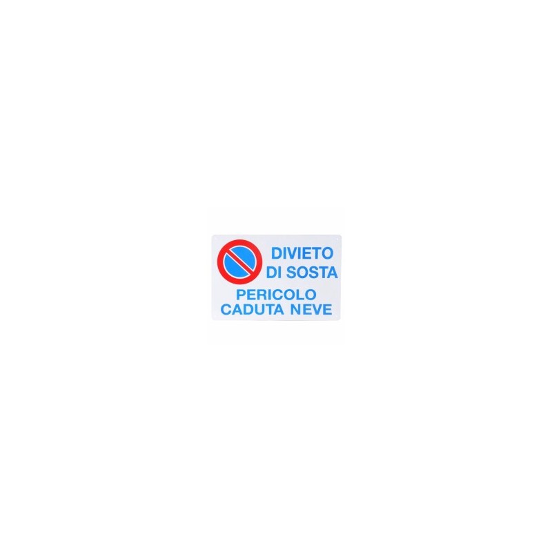 CARTELLO PERICOLO CADUTA NEVE     30x 20 ALLUMINIO