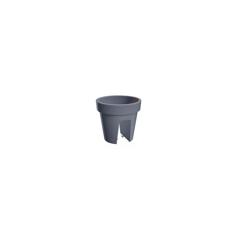 VASO LOFLY RAILING TONDO GRIGIO 24 h 22 PPLAST