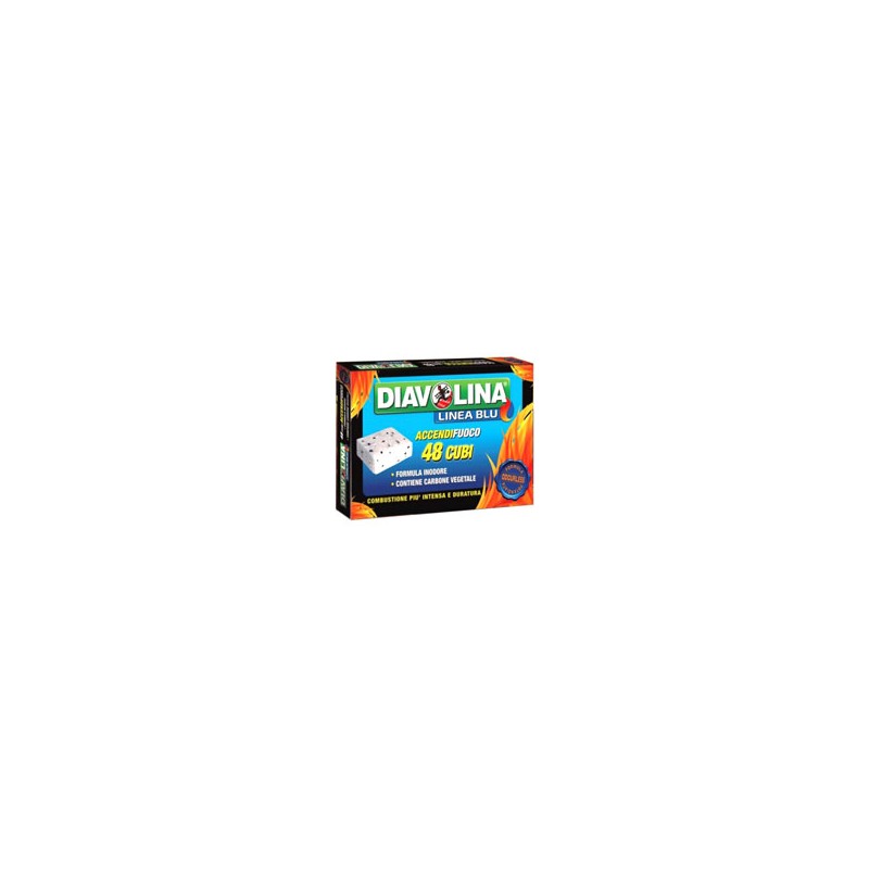 ACCENDITORE CUBETTI INODORE Pz 48 DIAVOLINA