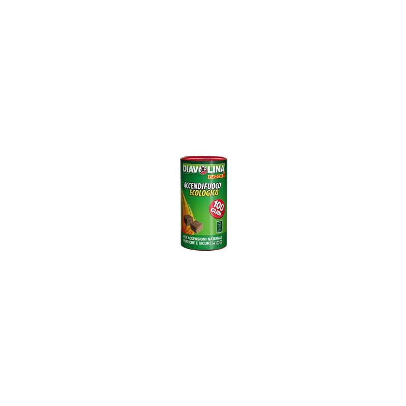 ACCENDITORE CUBETTI ECOLOGICO Pz 100 DIAVOLINA