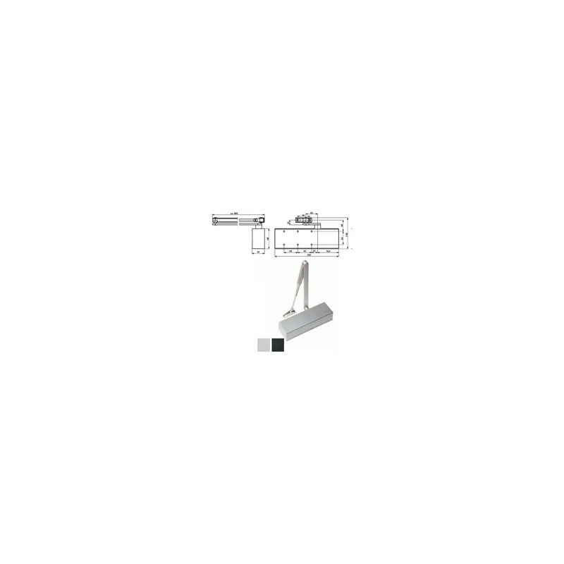 CHIUDIPORTA AERODINAMICO ARGENTO TS 71 DORMA