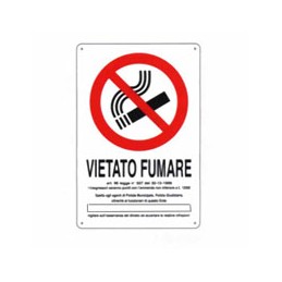 CARTELLO VIETATO FUMARE DL...