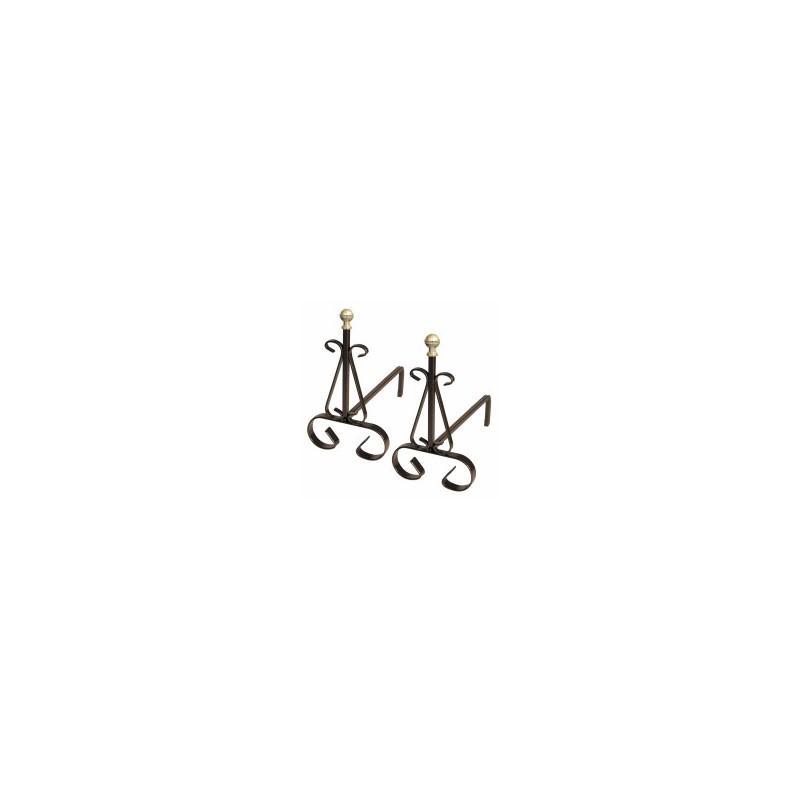 ALARI POMOLI OTTONE cm 35x15 h 25 MILLE