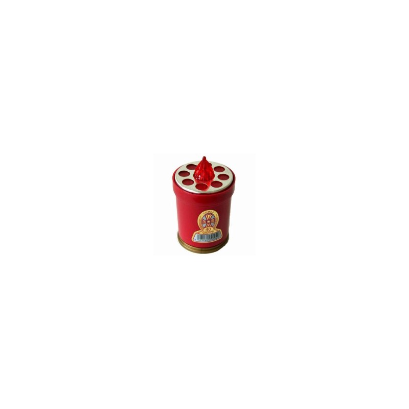 CERO VOTIVO LUMI BATTERIA gg 40 BASIC ROSSO ATER