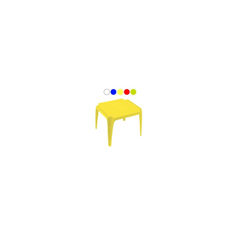 TAVOLO RESINA BABY GIALLO 55x50 PROGARDEN