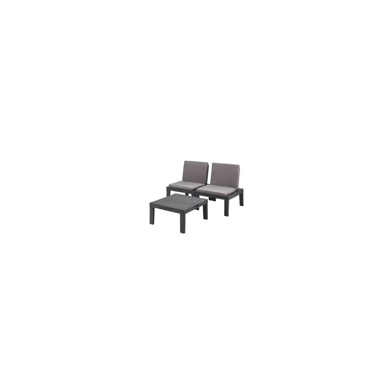 SALOTTINO SET DUETTO ANTRACITE Pz 3 PROGARDEN