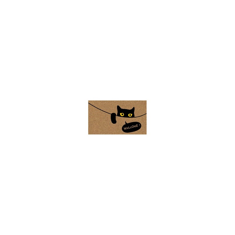ZERBINO COCCO/PVC GATTO NERO cm 40x 70 XTRA 11698
