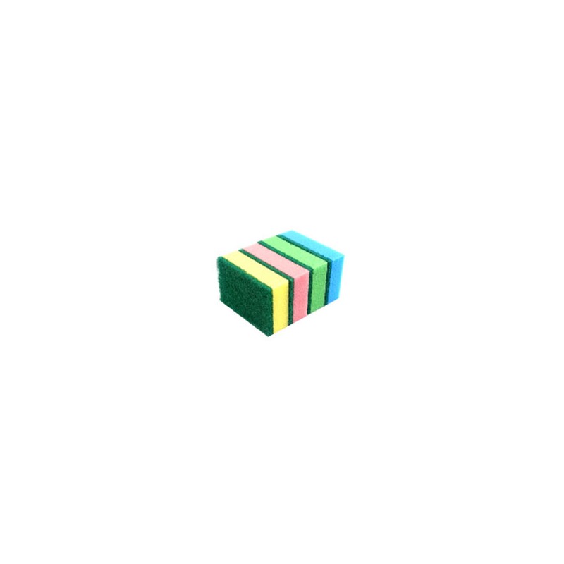 SPUGNA FIBRA VERDE COLOR Pz 10 XTRA 11543