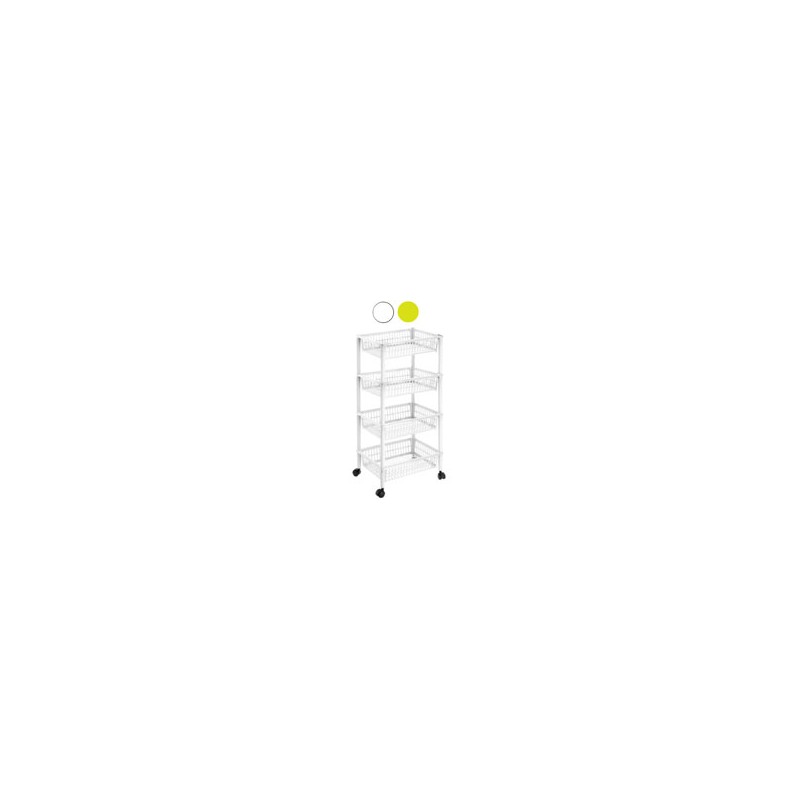 CARRELLO P.4 MITO BIANCO cm 40x29 h 91 TONTARELLI