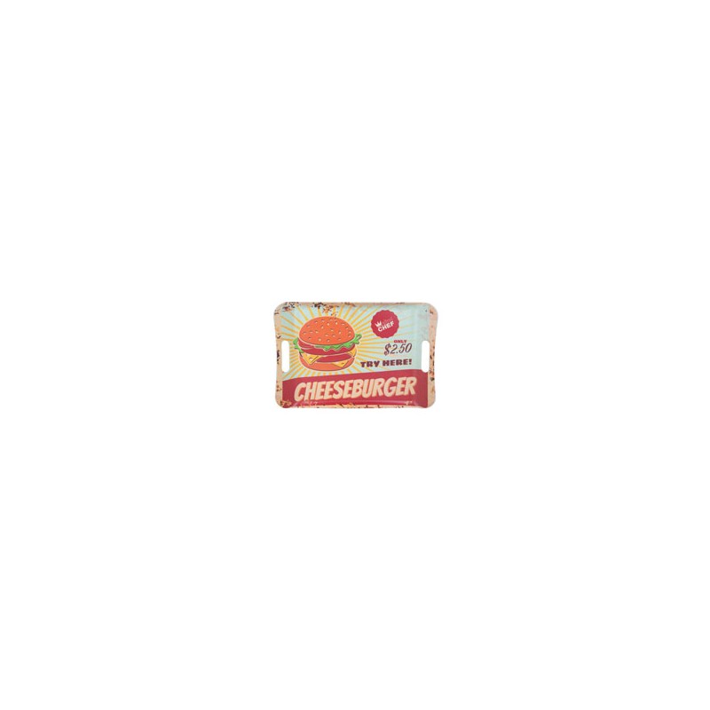 VASSOIO MELAMINA MANIGLIE CHEESBURGER cm 41x28 KB8