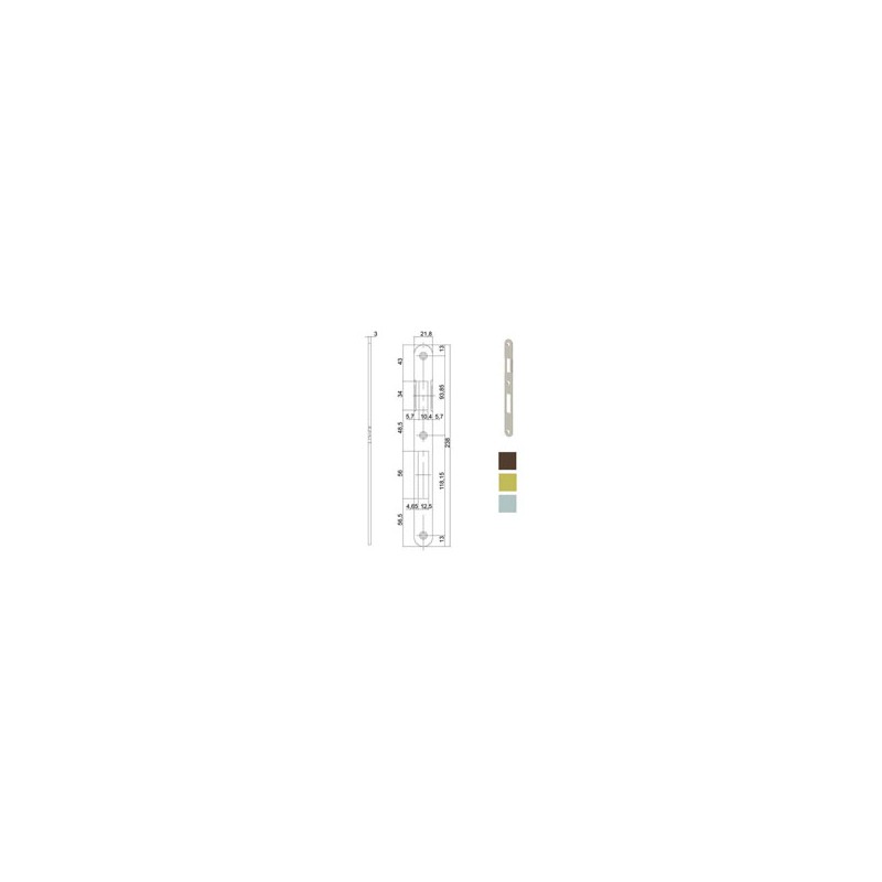 INCONTRO SERRATURE INFILARE BT 8x85 CR 590 AGB