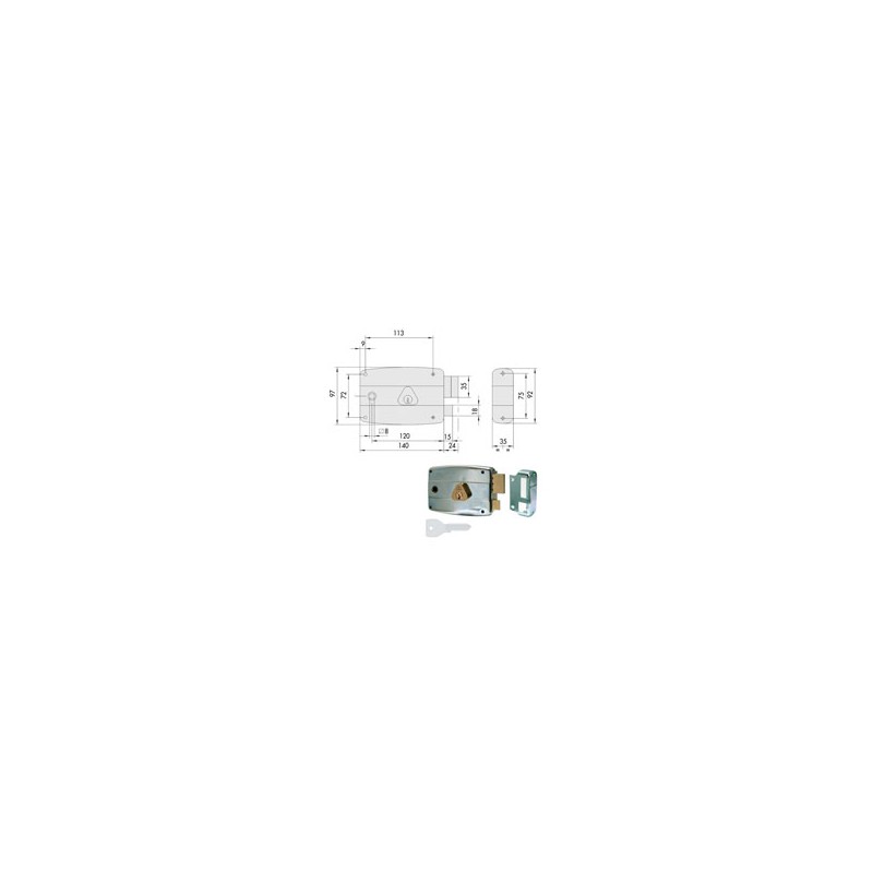 SERRATURA APP.FERRO SX 50471-60-2 CISA