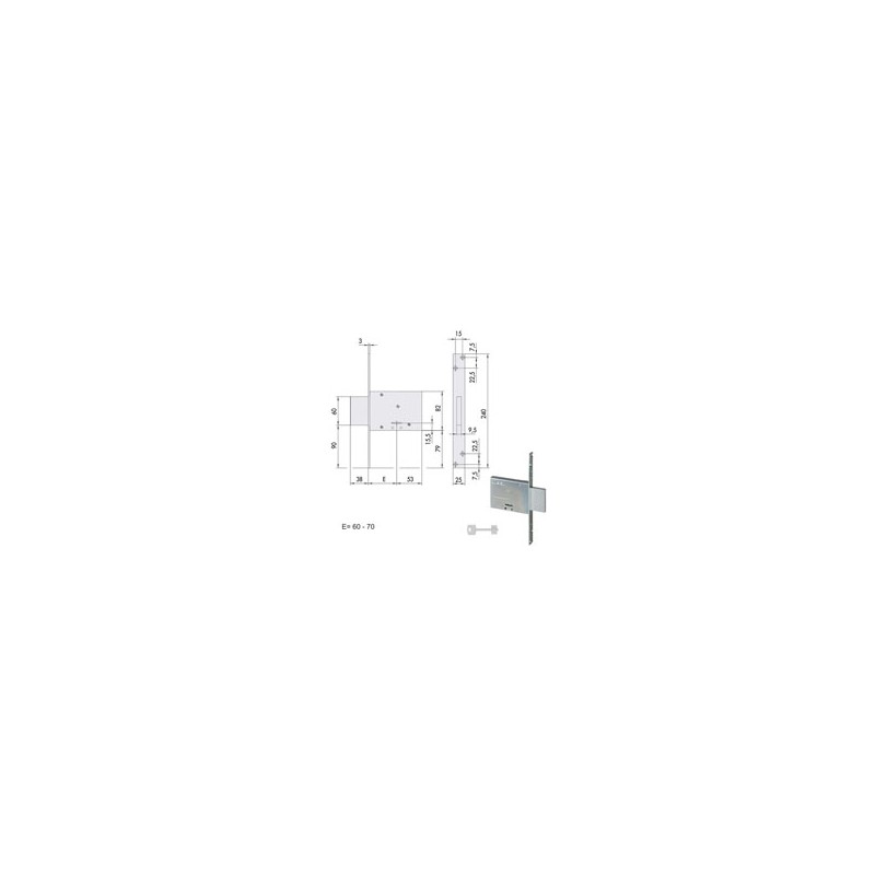 SERRATURA INFILARE FERRO KA        57013-72-0 CISA