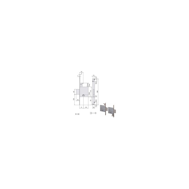 SERRATURA INFILARE FERRO           57020-60-0 CISA