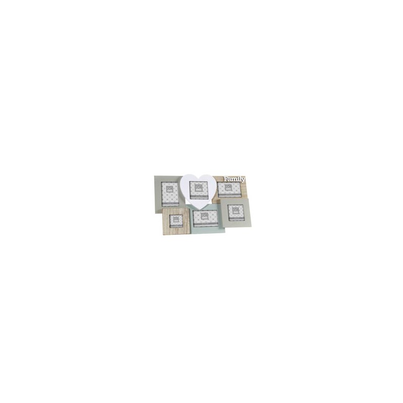 PORTAFOTO MULTIPLO FAMILY CUORE cm 45x30 GCHOME