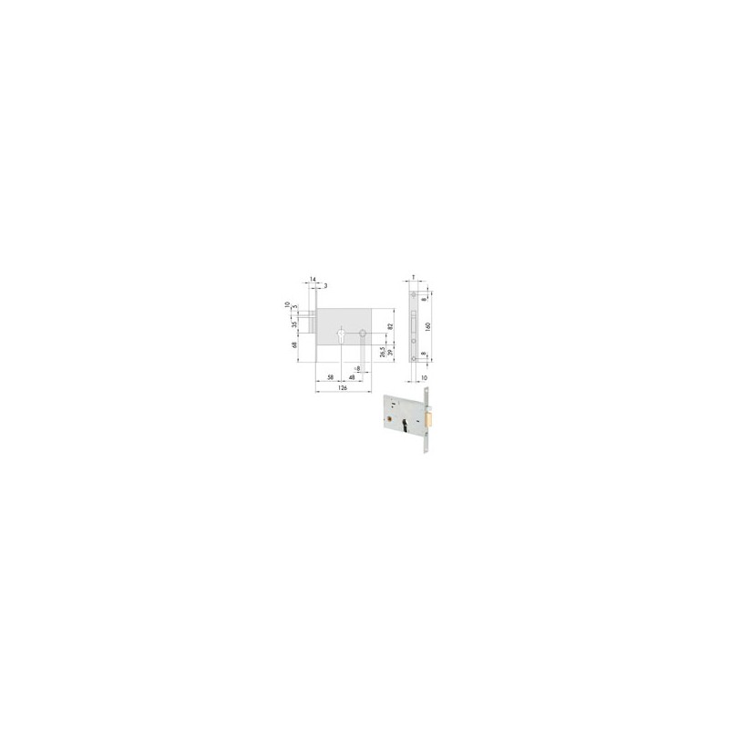 ELETTROSERRATURA INF.FASCE ALL SX 14010-60-2 CISA