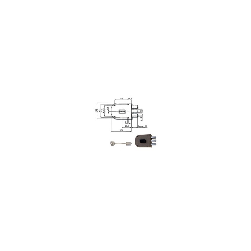 SERRATURA SIC.SEMPLICE SX DM 1800 CR