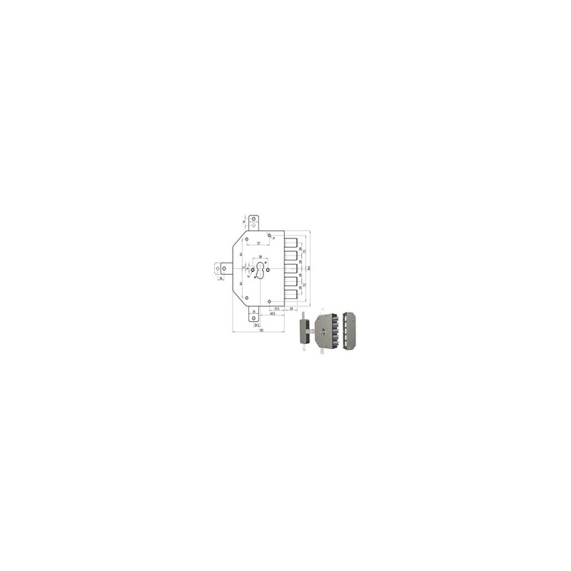 SERRATURA SIC.QUINTUPLICE DX CIL. 2300PEN CR
