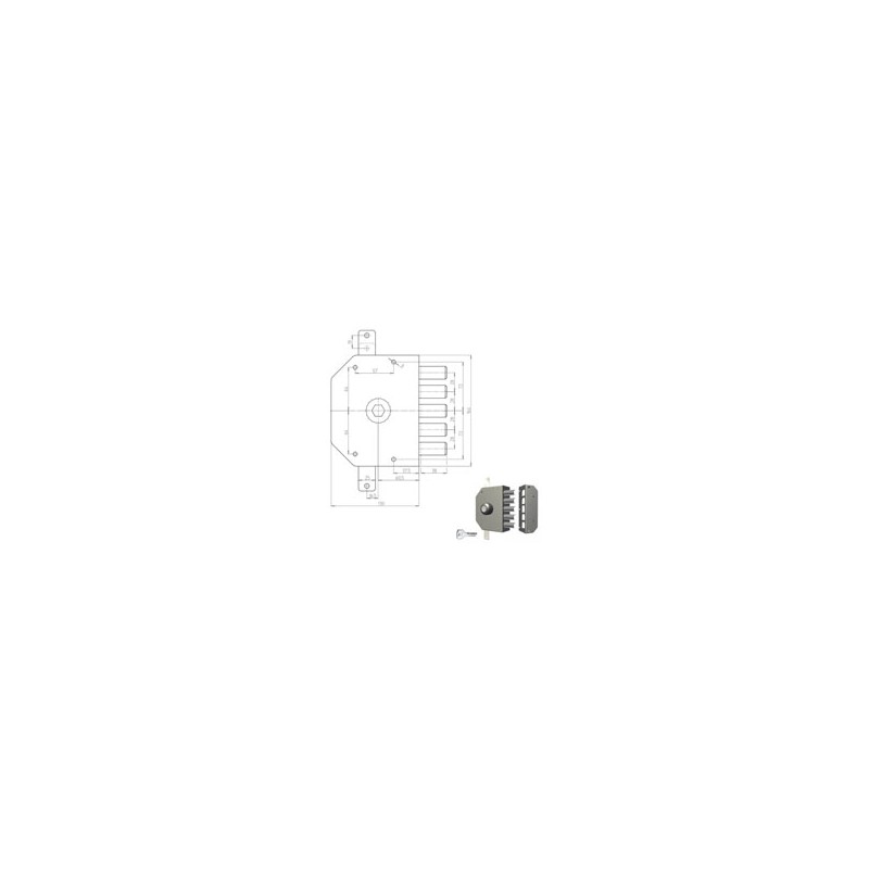 SERRATURA SIC.TRIPLICE SX POMPA 3200P CR