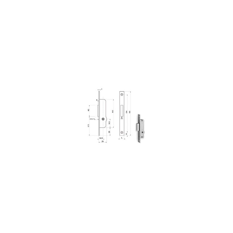 SERRATURA INF.MONTANTI ALL F16 E16 KA 90334 FIAM