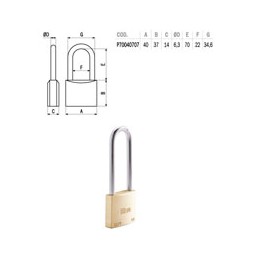 LUCCHETTO OTTONE mm 40 ARCO...